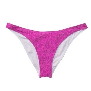 Victoria’s Secret Pink Women’s Sm Dahlia Magenta Shimmer Brazilian Bikini Bottom